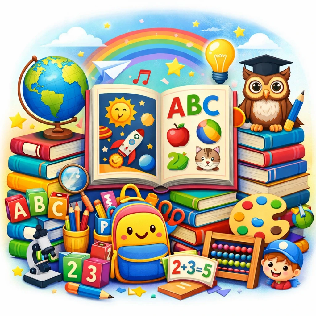 الكتب والسلاسل التعليمية (للأطفال والطلاب)